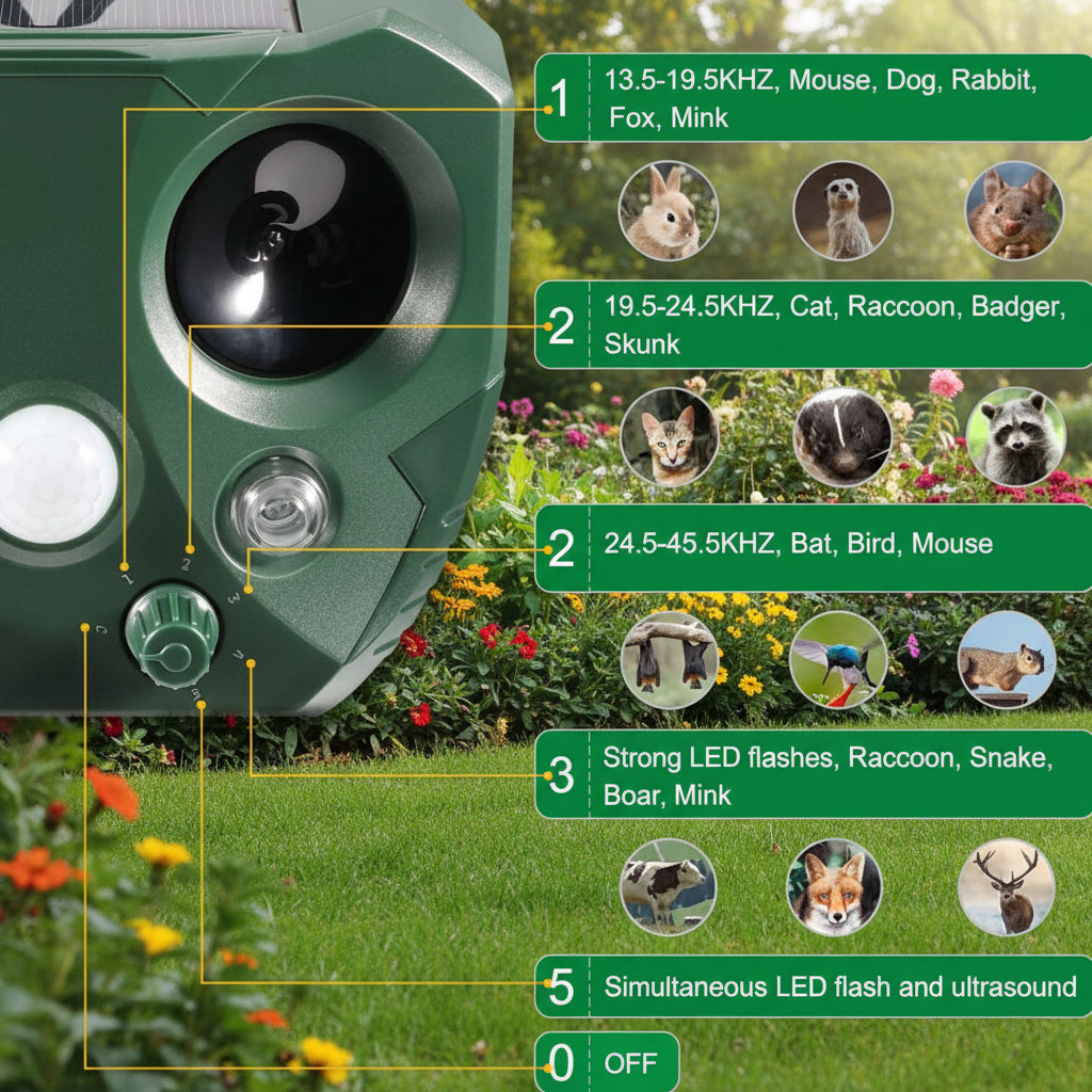 VERMINEX – Pest Repeller – Intelligent Ultrasonic Motion Protection