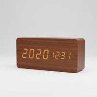 VOXTIME – Voice-Activated LED Wooden Clock for Modern Homes