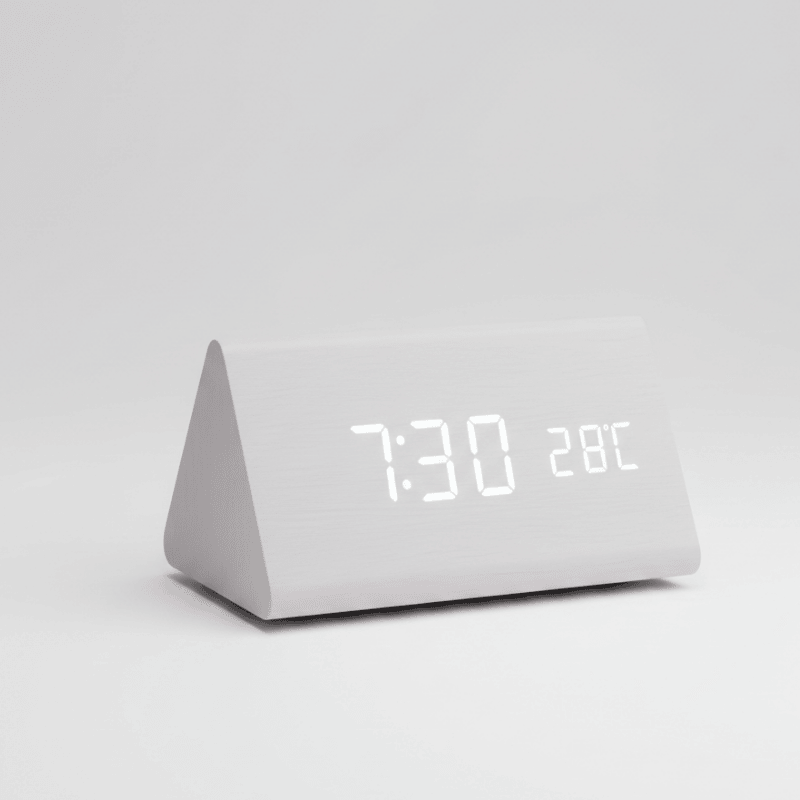 VOXTIME – Voice-Activated LED Wooden Clock for Modern Homes