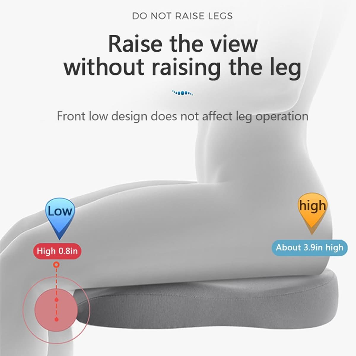 ViewBoost - Ergonomic Car Seat Cushion for Comfort with Memory Foam Support 2