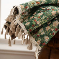 Vintage Floral Tassel Curtain Panel - Soft Microfiber Draperies for Home Decor 7
