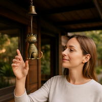 WhispiCat - Handcrafted Copper Cat Wind Chime for Home Decor & Tranquil Ambiance 0