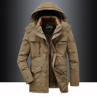 Windproof Fleece Lined Parka Jacket with Detachable Fur Hood for Cold Days 3