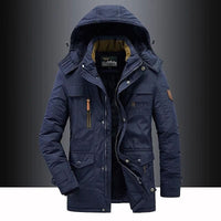 Windproof Fleece Lined Parka Jacket with Detachable Fur Hood for Cold Days 4