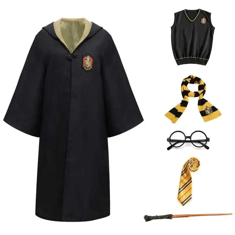 WizardCraft - Complete Wizard Costume Set for Kids & Adults with Cloak, Wand, Scarf, and Glasses 5