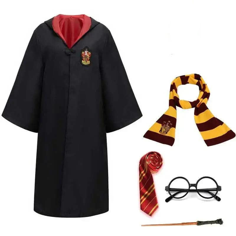 WizardCraft - Complete Wizard Costume Set for Kids & Adults with Cloak, Wand, Scarf, and Glasses 6