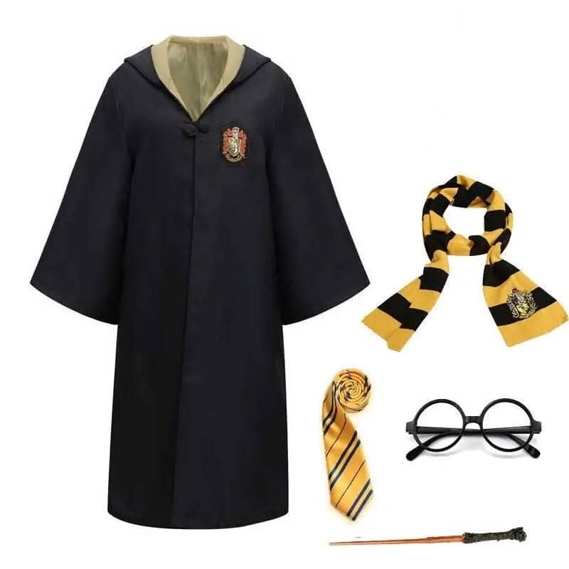WizardCraft - Complete Wizard Costume Set for Kids & Adults with Cloak, Wand, Scarf, and Glasses 8