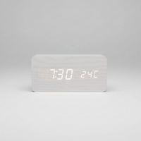 WoodSense LED wooden clock - Voice-controlled & stylish for every room 12