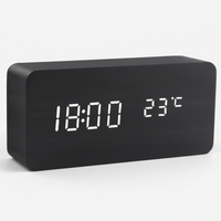 WoodSense LED wooden clock - Voice-controlled & stylish for every room 8