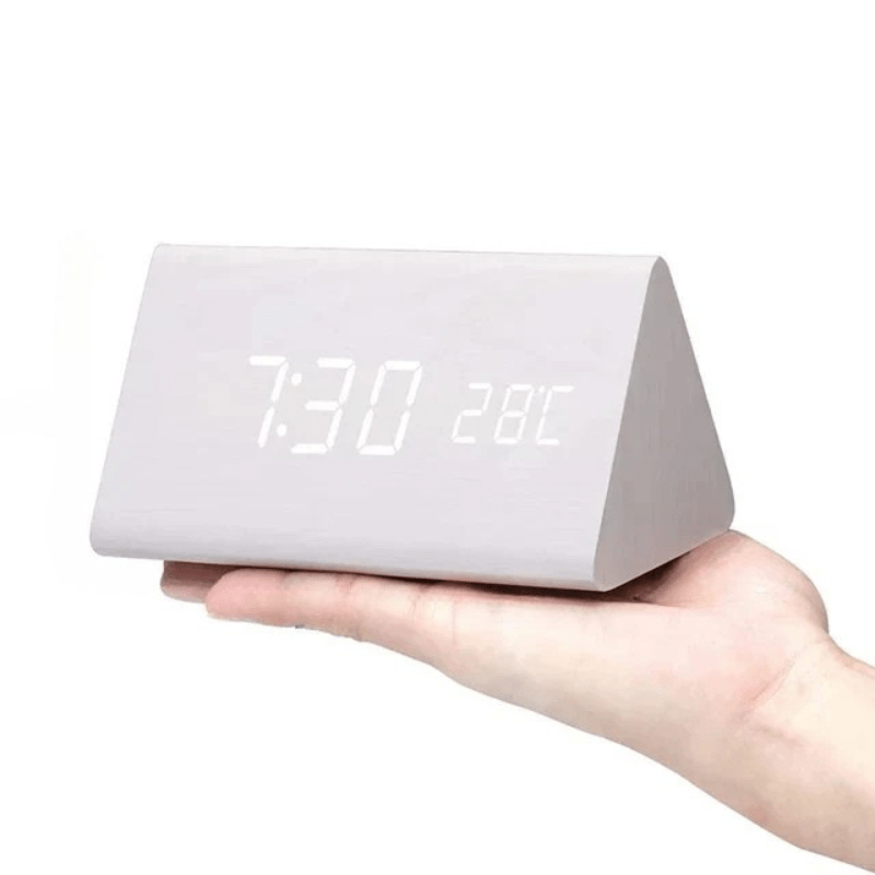 Woodsense Digital Alarm Clock - Voice Control, Adjustable Brightness, Wooden Design 10