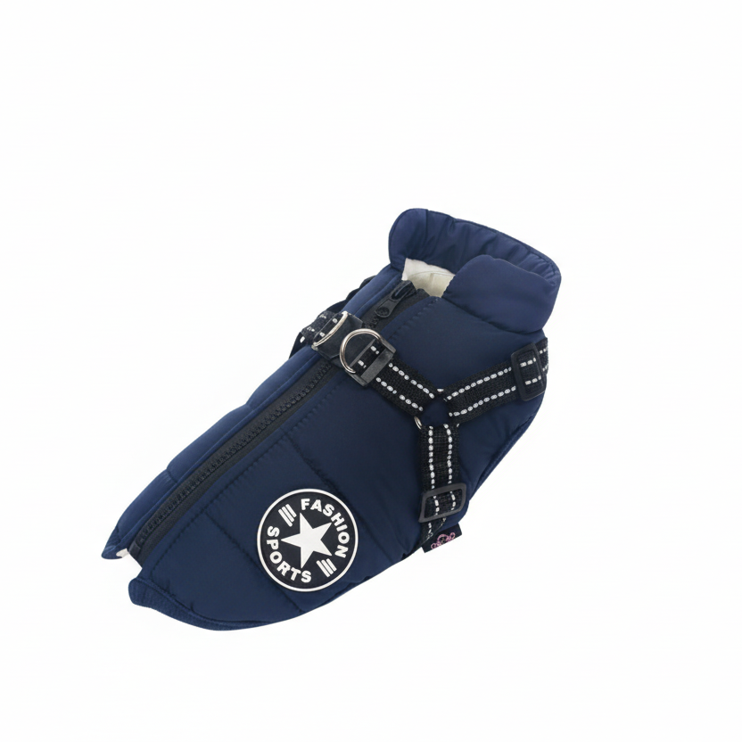 WoofGuard Waterproof Dog Jacket - Warm Fleece Lining & Integrated Harness 8