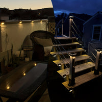 GLIMVISTA - 8pcs Solar Fence & Path Lights Waterproof Garden LEDs