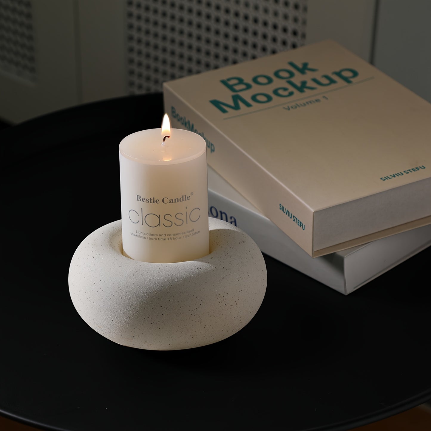 CIRCADIA WHITE – Ceramic Donut Candle Holder