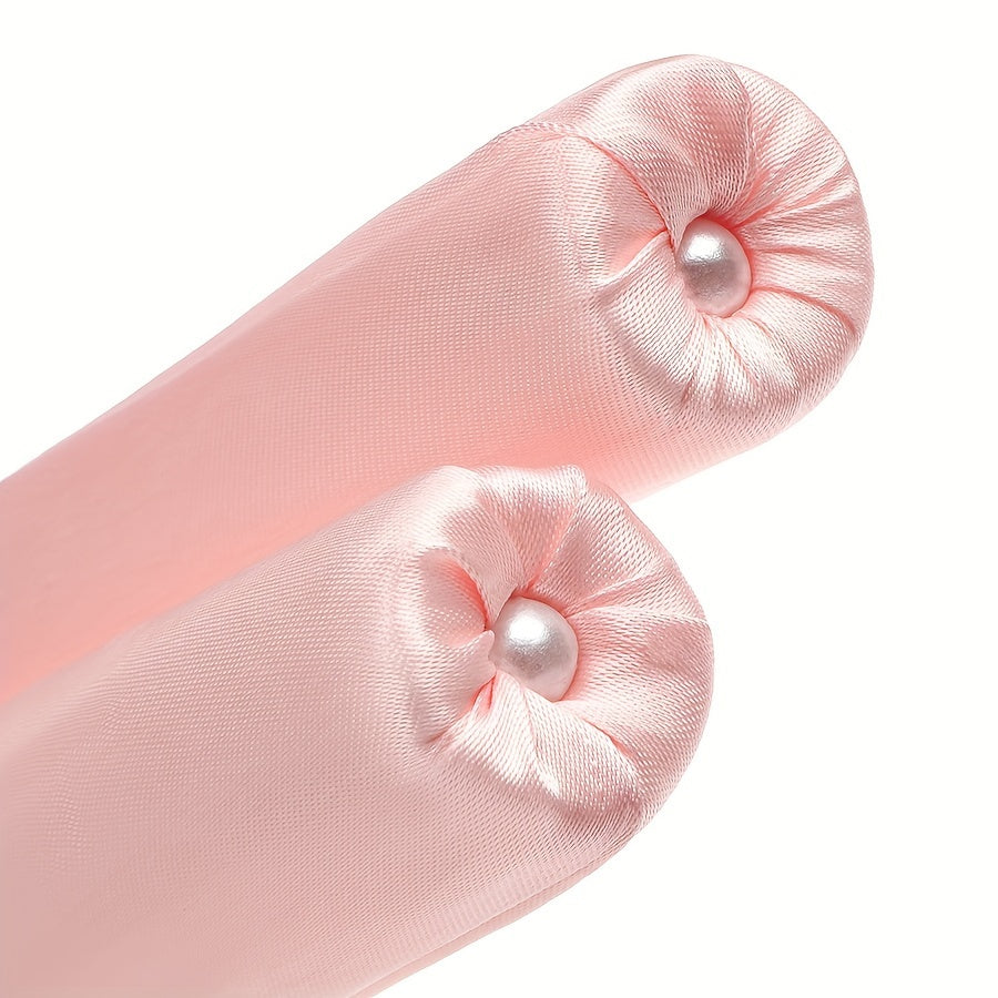 SILKVERA - Bow Detail Fabric Hair Curler - Minimalist Heatless Curling Ribbon in Solid Color, Single Piece Festive Hair Styling Accessory