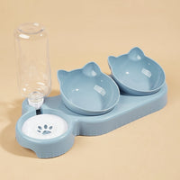 CATNIBBLE - Tilted Bowls with Gravity Water System and Protective Neck Design