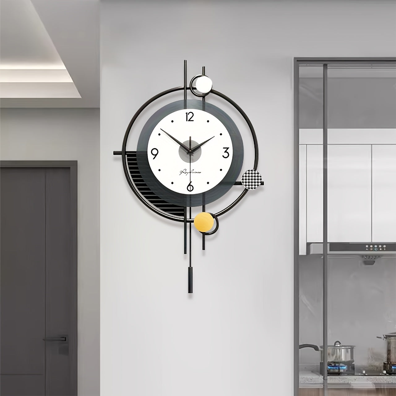 AURA - Smukły zegar do salonu z prostym akcentem designu