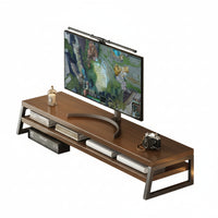 MODERNLIFT - Space-Saving Wooden Monitor Stand with Storage, Durable Metal Frame