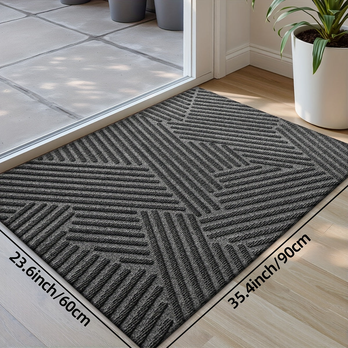 ENTRYSTYLE - Solid Color Durable Non-Slip Door Mat