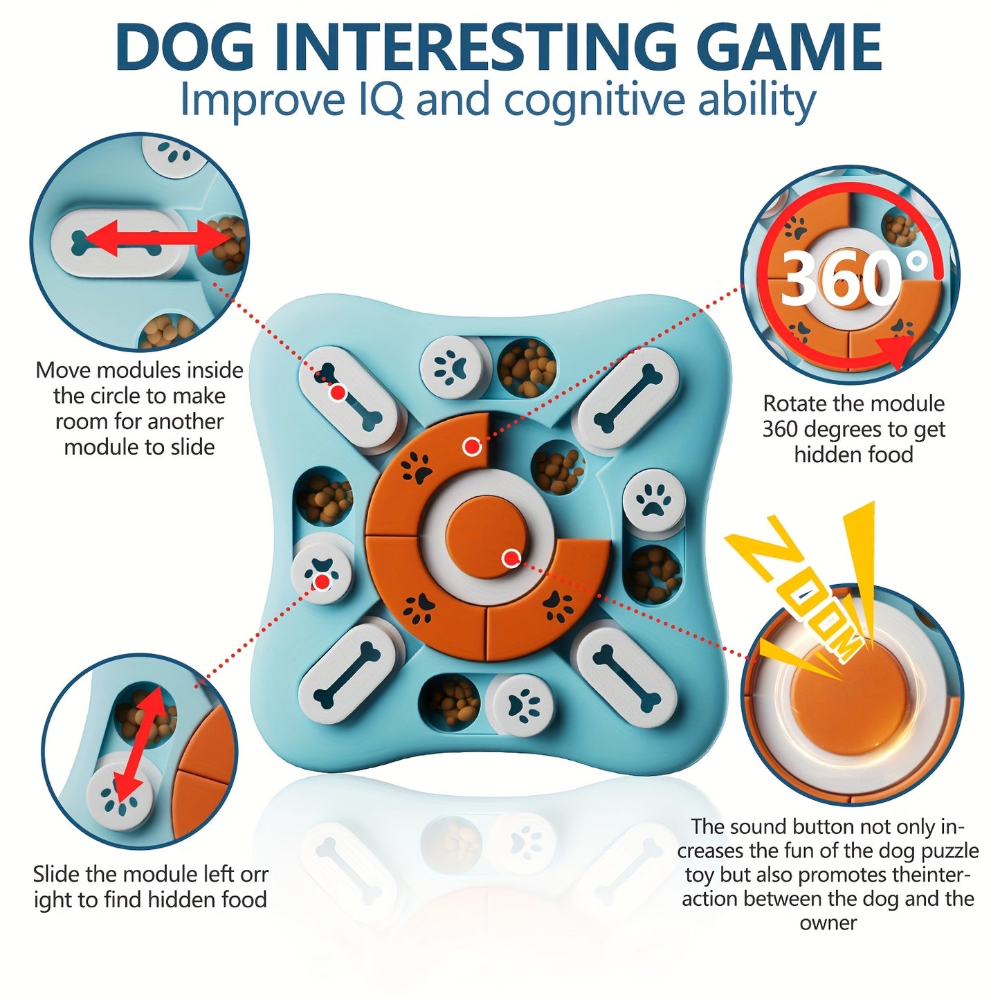 BRAINFETCH PUZZLE – Interactive IQ Slow Feeder for Dogs