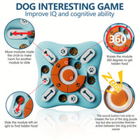 BRAINFETCH PUZZLE – Interactive IQ Slow Feeder for Dogs