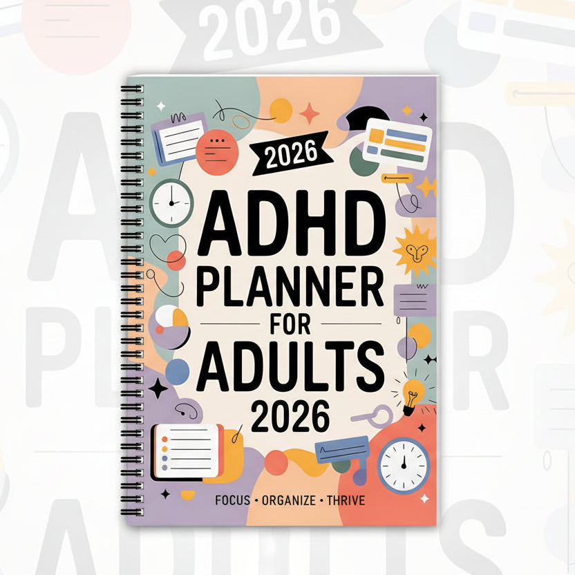 FOCUSVAULT – 2026 Exclusive ADHD Adult Planner Structured Daily & Weekly Productivity Journal