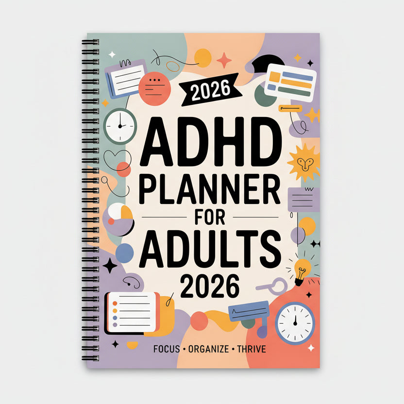 FOCUSVAULT – 2026 Exclusive ADHD Adult Planner Structured Daily & Weekly Productivity Journal