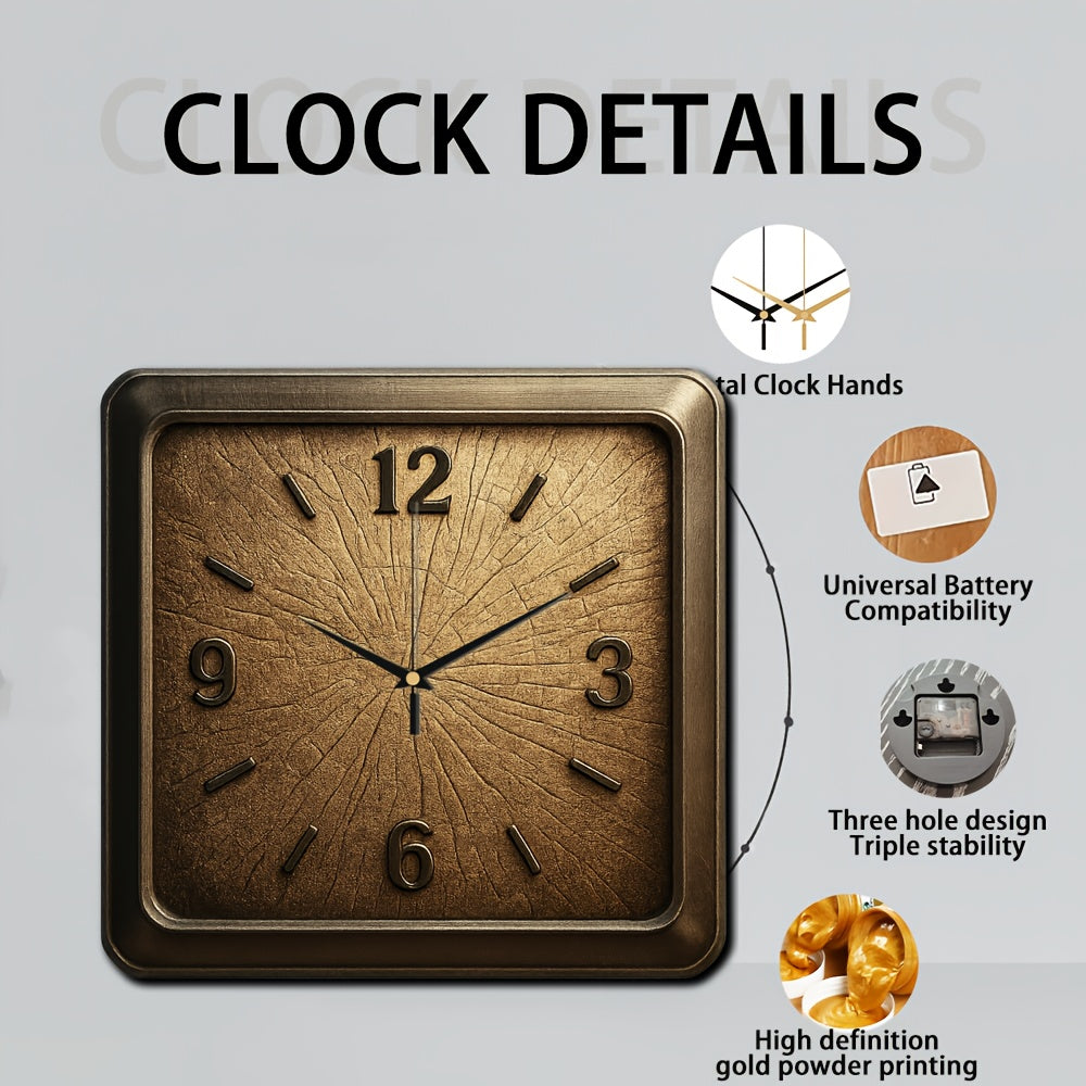 WOODTIME – Solid Wood Minimalist Square Wall Clock