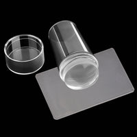 POLISHPRO - Clear Silicone Nail Stamper with Scraper for French Tip Perfection
