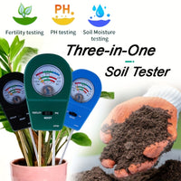 SOILTRIO – 3-in-1 Soil Moisture, Fertility & pH Tester