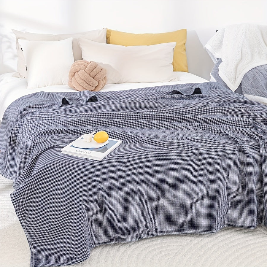 COOLPLAID – Cotton Checkered Multifunction Blanket