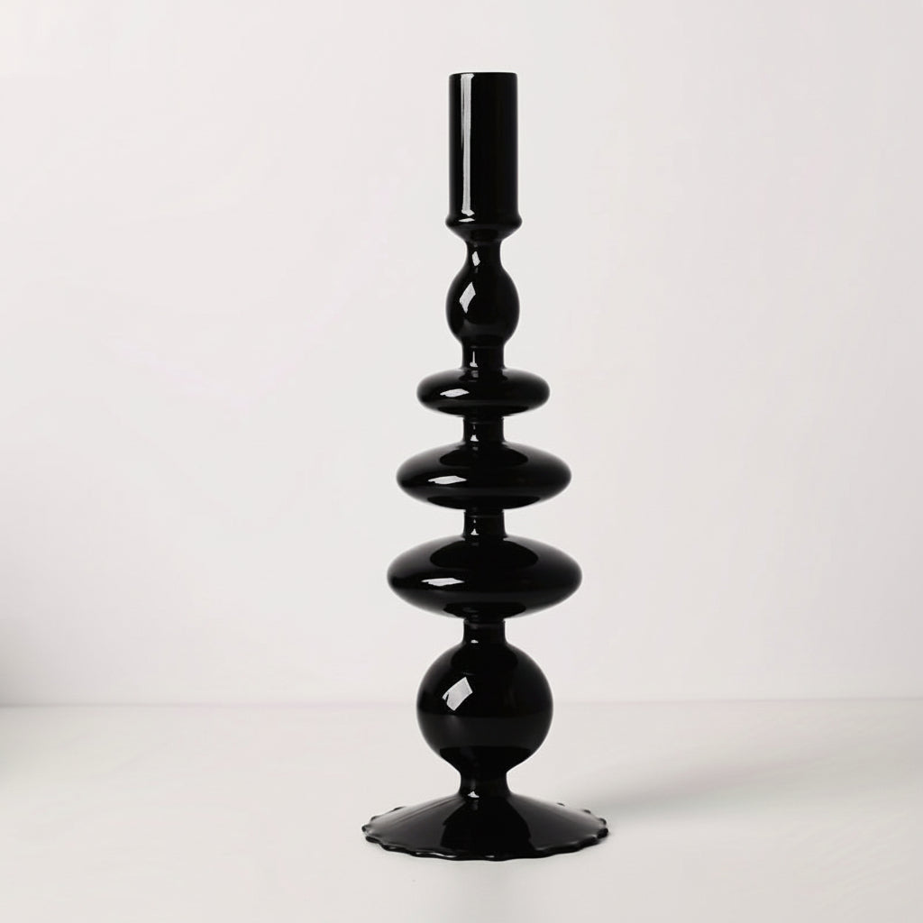 AURAVINE - Minimalist Glass Candle Holder Vase Decorative Art Piece