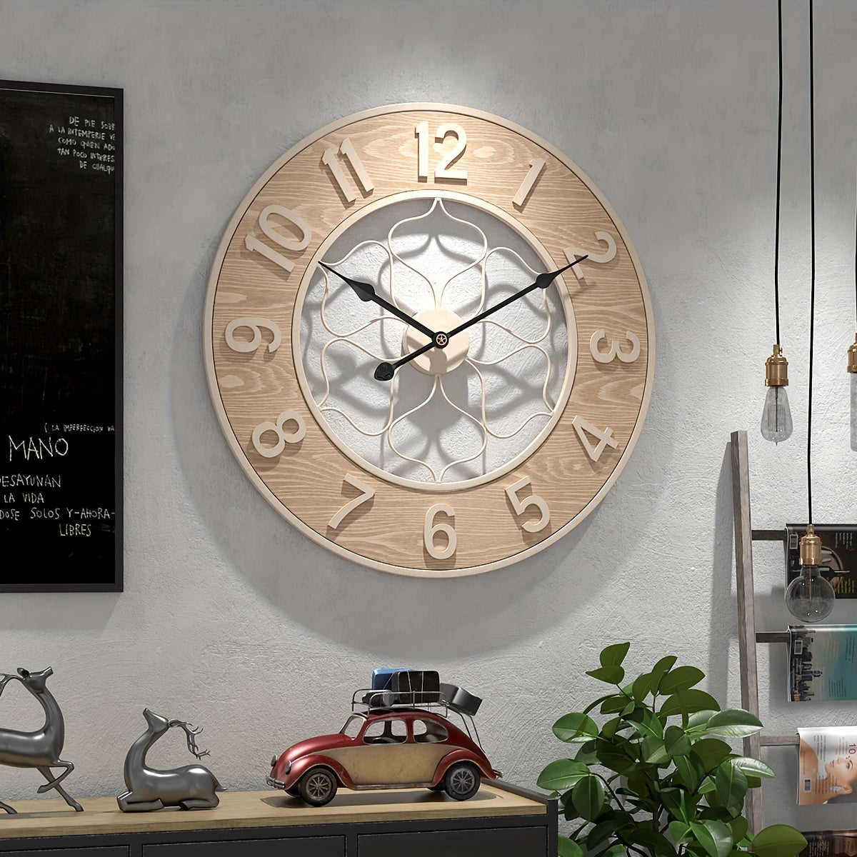 IRONWOOD CLOCK – Vintage Iron & Wood Wall Statement Clock