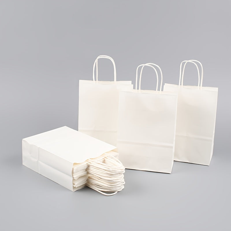 PARTYBAG - Multi-Size Kraft Paper Bags 50/100pcs for Halloween, Birthday, and Gift Use