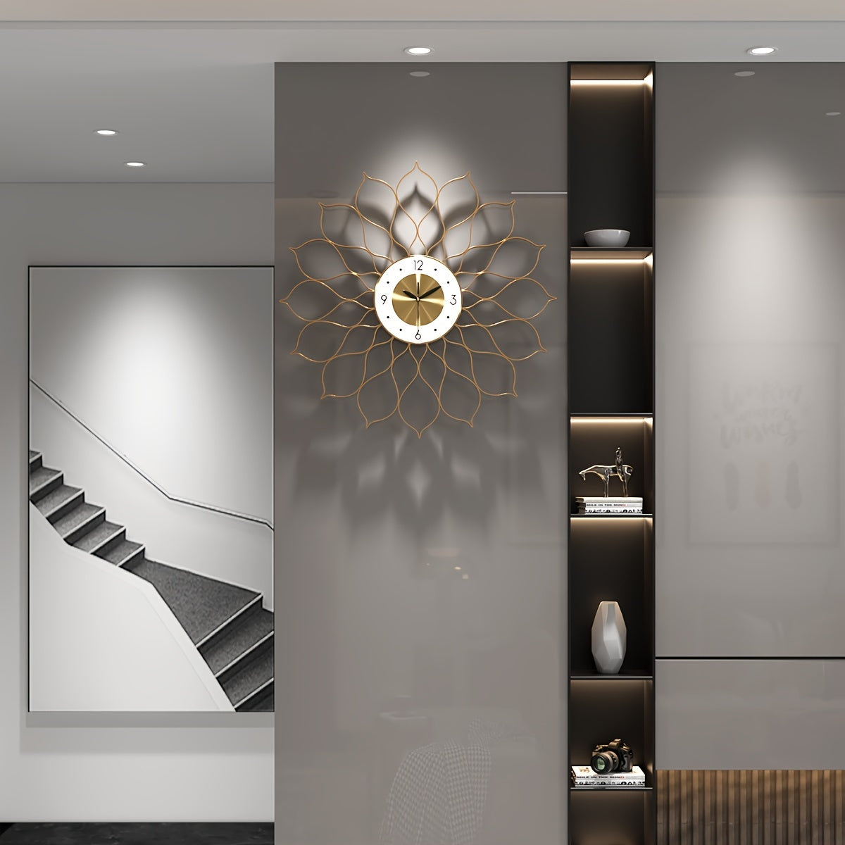 AURÉLIX – Golden Hollow Luxury Wall Clock