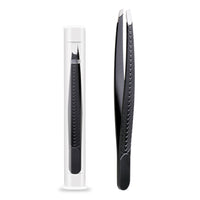 CHICPOISE - High-Precision Black Angled Eyebrow Tweezers