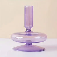 AURAVINE - Minimalist Glass Candle Holder Vase Decorative Art Piece