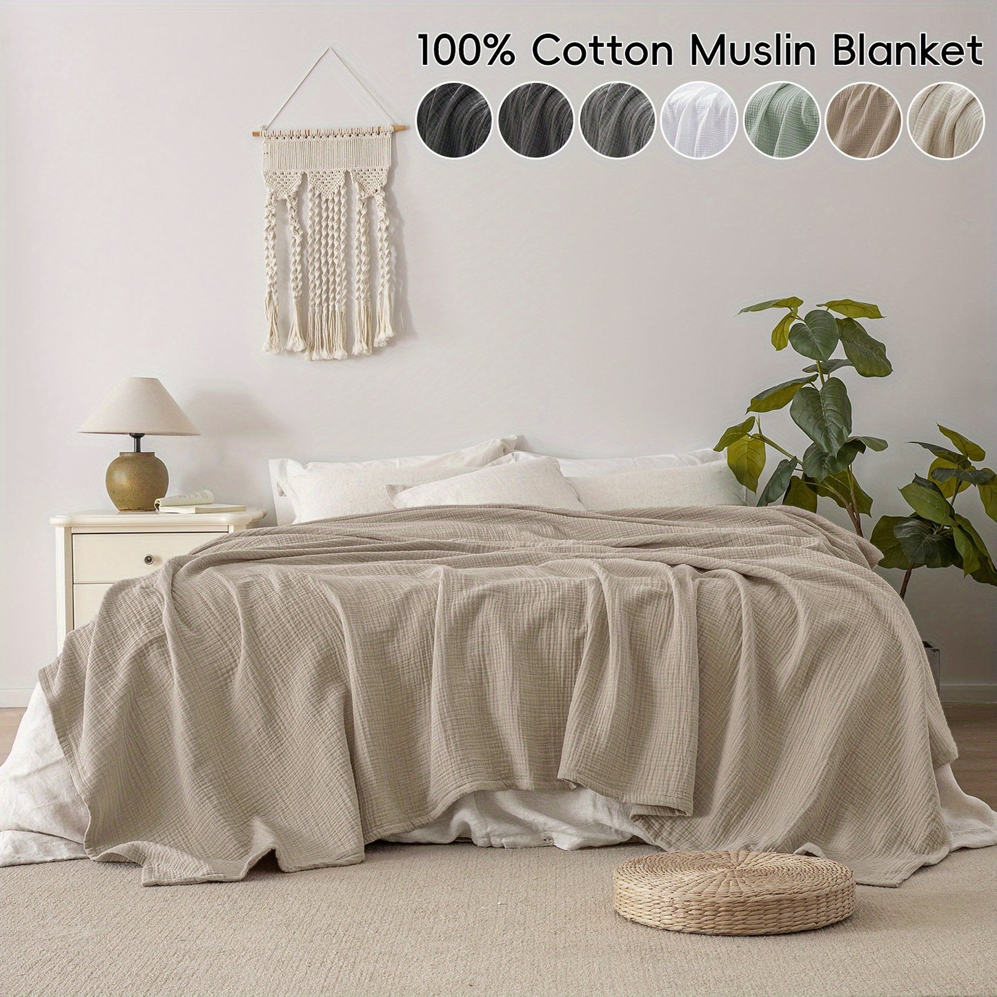 CLOUDSOFT - Ultra-Soft Cotton Blanket for Breathable Everyday Comfort