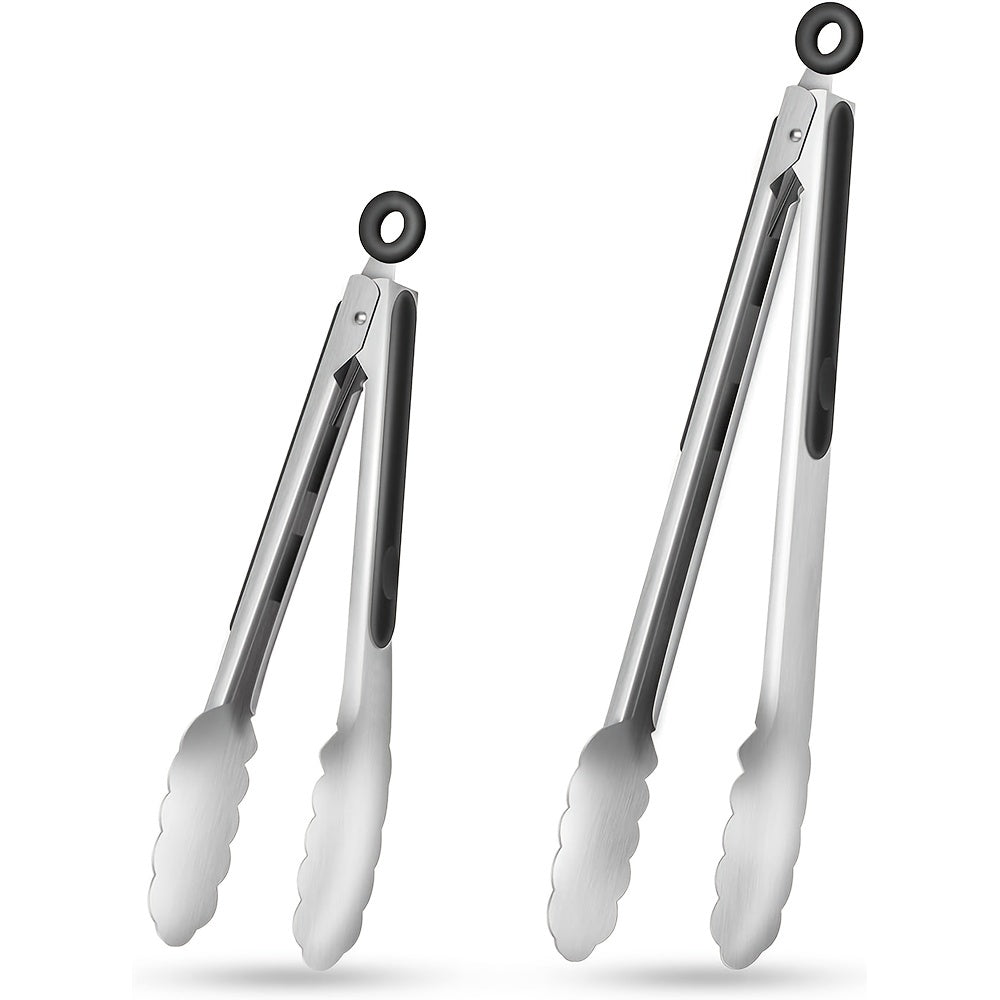 LOCKTONG – Stainless Steel Kitchen Tongs with Silicone Grip & Locking Feature