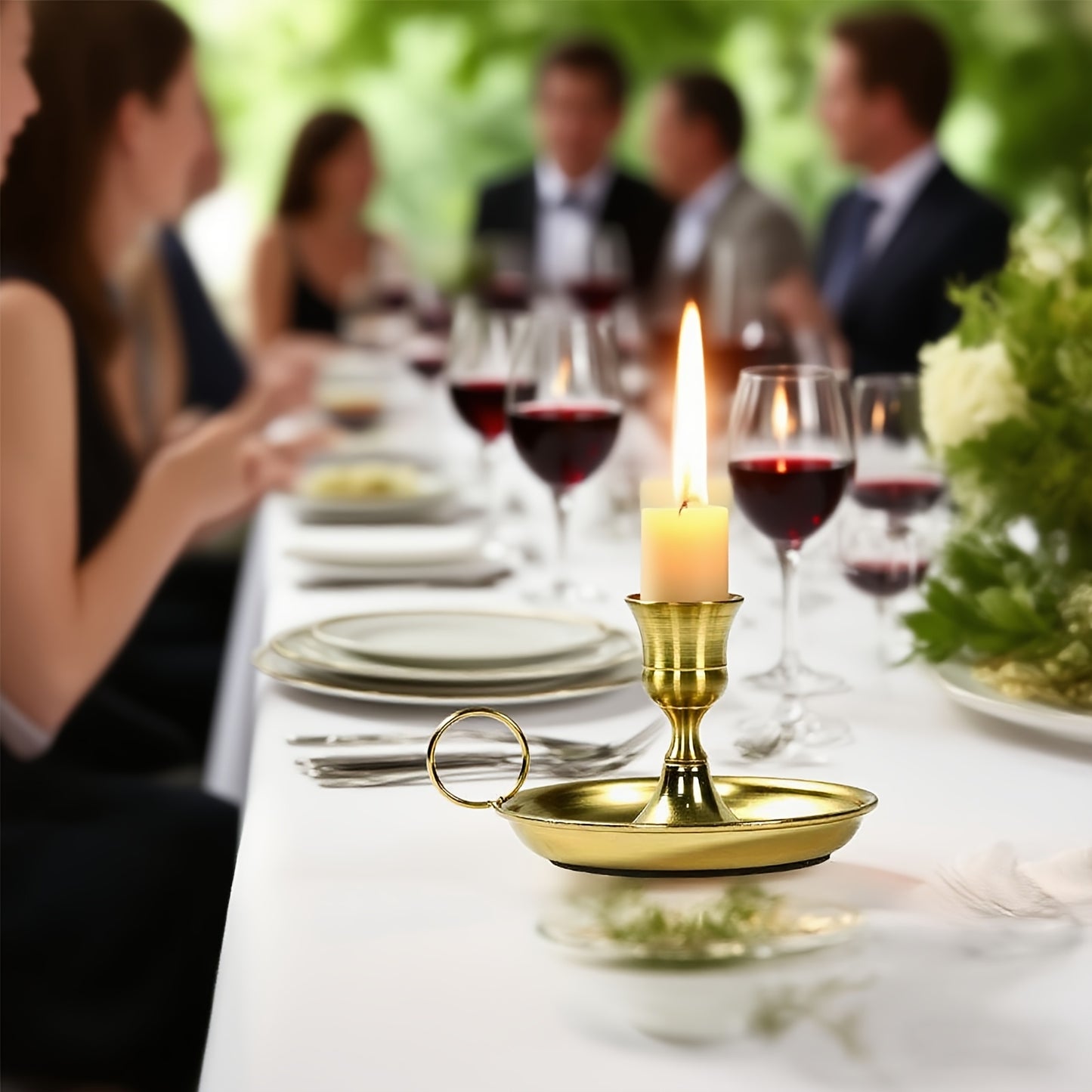 AURELIA GOLD – Elegant Golden Metal Candlestick