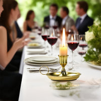 AURELIA GOLD – Elegant Golden Metal Candlestick