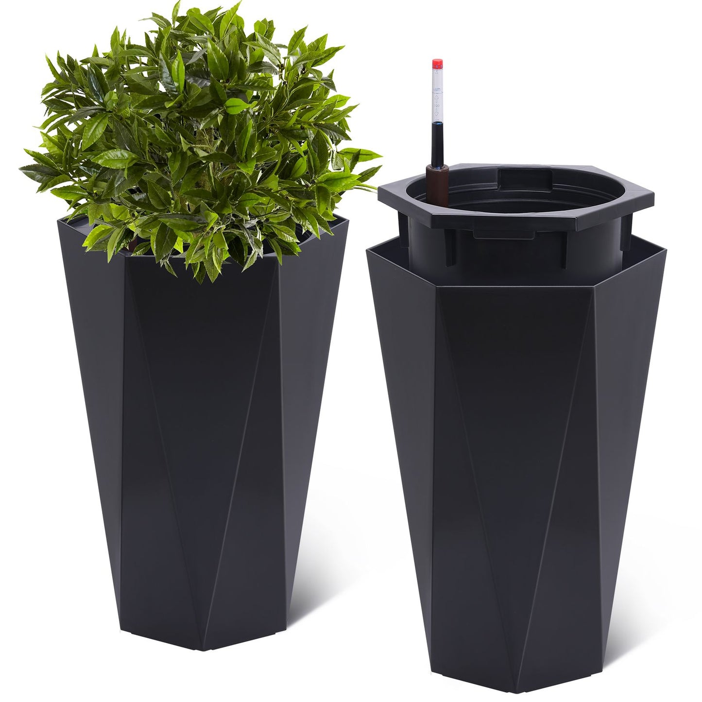 AQUADIAMOND – Self-Watering Planter Set with Wheels