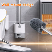 BRISTLEPRO - Long Handle Toilet Brush & Holder, Essential Cleaning Tool