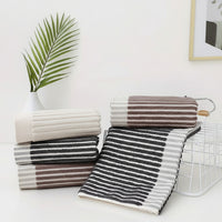 STRIPTEX – Cotton Striped Hanging Loop Towels Set