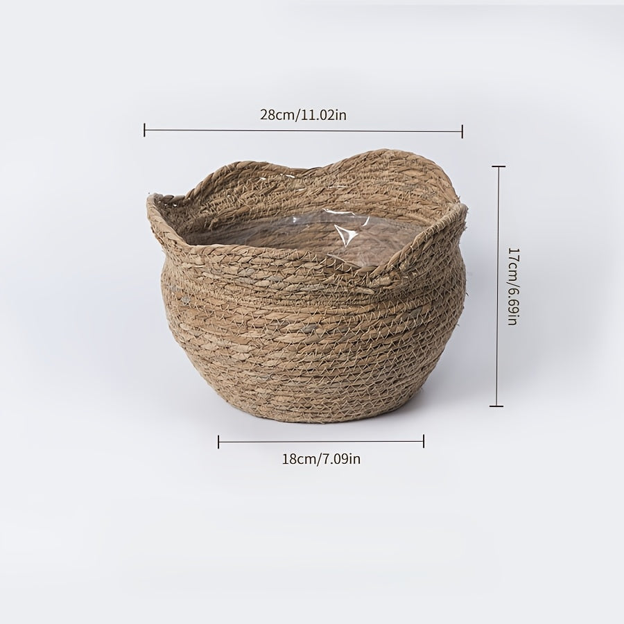 RATTANPOT – Handwoven Scandinavian Planter for Natural Boho Plant Decor