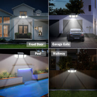 BRIGHTPATH - 2500 Lm Solar Outdoor Area Lights, 3 Modes, Motion Activated