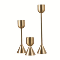 ELEGANTH - 3-Pack Copper Color U-Shaped Candlestick Holders