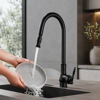 BRONZEFLOW – Antique Bronze Pull-Out Kitchen Faucet with Touch Control