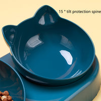 CATNIBBLE - Tilted Bowls with Gravity Water System and Protective Neck Design