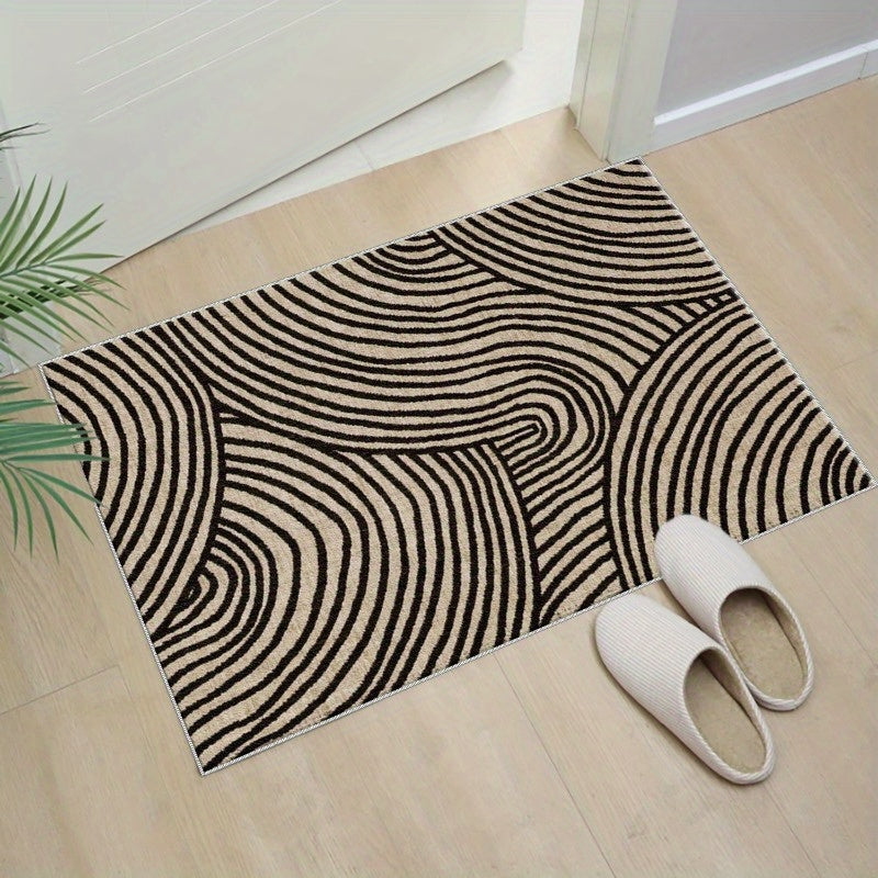 HOMESPRING - Abstract Swirl Pattern Doormat for Indoor and Outdoor Use