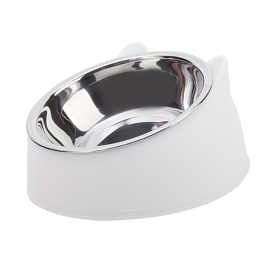 FELIFRESH - Elevated Pet Feeding Bowl Stainless Steel 2-in-1 Dish